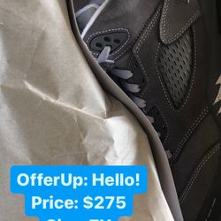 DS Air Jordan Retro 5 Wolf Grey size 7Y Union Fragment Dunk