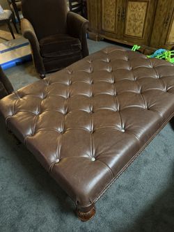 Leather Ottoman