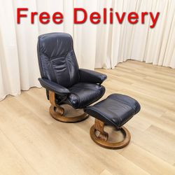 Ekornes Stressless Chair and Ottoman Free Delivery