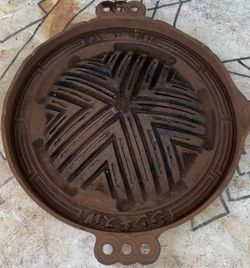 RARE Japanese Nambu Cast Iron Jingisukan Grill Pan BBQ Cooking Plate (READ DESC)
