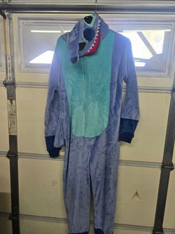Stitch One-Piece Fleece Pajama Costume adult S/M new  halloween
