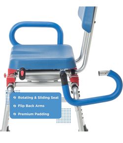 Rotating Transfer Tub Bench - Shower Chair for Inside Bathtub