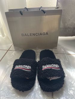 Black Balenciaga Slides