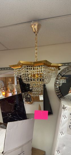 Gold star Crystal chandelier