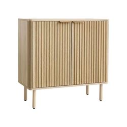 ❤️‍🔥 Coffee Bar Cabinet, Fluted Sideboard with Barn Doors,