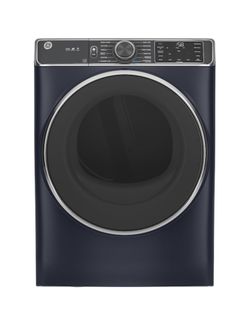 GE 7.8-cu ft Stackable Steam Cycle Smart Electric Dryer (Sapphire Blue)