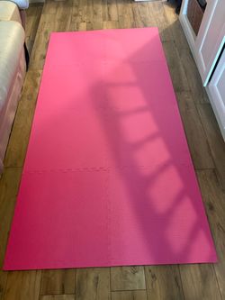 Pink Foam Interlocking Floor Mat Tiles