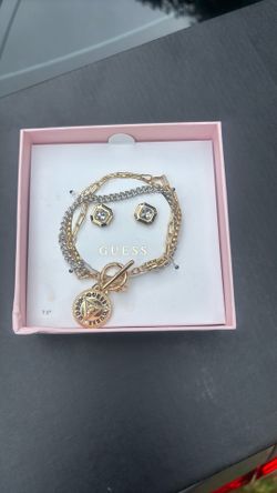 Guess bracelet and earrings