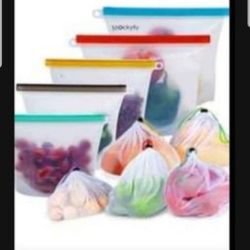 Food storage bags with net bags