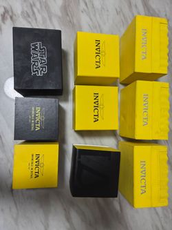 Lot of 9 Authentic Invicta Watch Boxes (Empty Cases with Pillows & Papers)