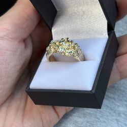 14k Gold Nugget Ring