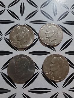 4 One dollar Eisenhower coins