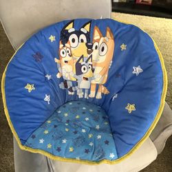 BBC's Bluey 19" Toddler Mini Saucer Chair, Blue Polyester