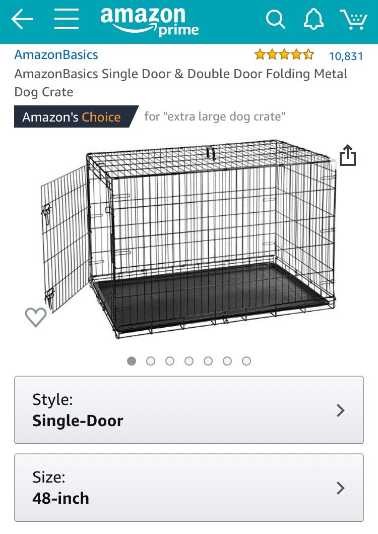 Large Dog Crate - Amazon - Never Used