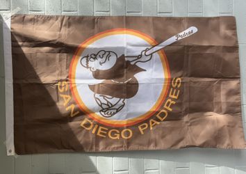 San Diego Padres Retro Vintage Throwback Logo 3x5 Large Banner Flag