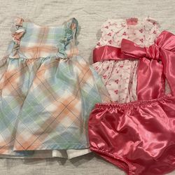 Baby girl dresses 6 months both $5