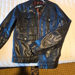 Guess Jacket Faux Leather Mens Small