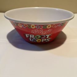 Froot Loops Cereal Bowl Red Plastic