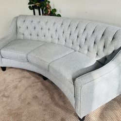 Sofa Large Curved Gray