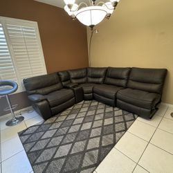 Gray Sectional Recliner Furniture Bundle 