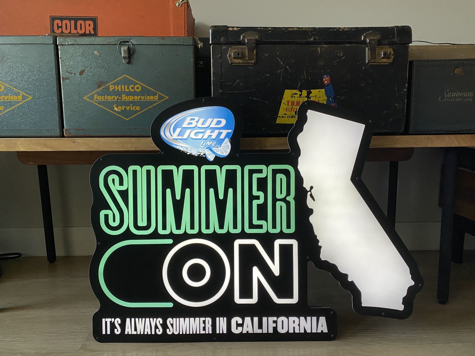 Bud Light California LED Beer Sign