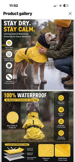 Brand New Dog Rain Coat for Medium Size Dogs