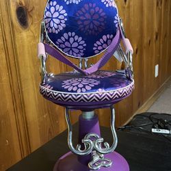 OUR GENERATION OG PURPLE SALON DOLL CHAIR with ADJUSTABLE 23”-25” TALL!!!