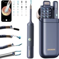 Ear Wax Removal Tool Camera: ZERONDER Ear Cleaner with Flexible Ear Scope - Visual Camera 1080P HD for Adults & Kids - Safe Ear Cleaning Tool for Home