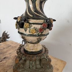 Antique French Floral Vase