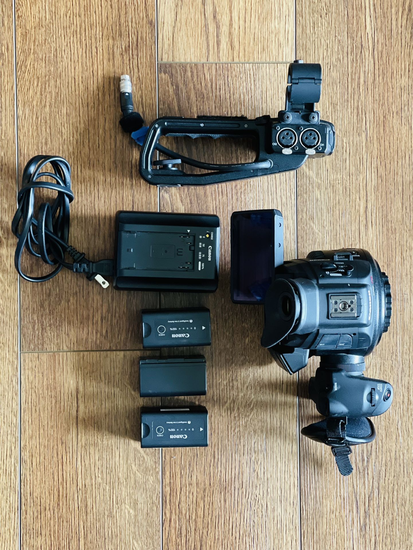 Canon C100 Video Camera  Plus 3 Batteries