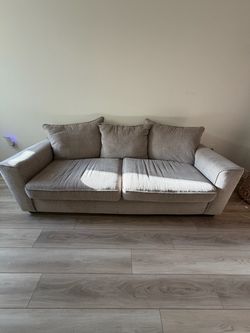 Gray Fabric 3-Seater Sofa