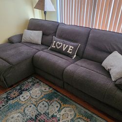 Super Comfy 3-Piece Reclining Sectional Sofa Chaise
