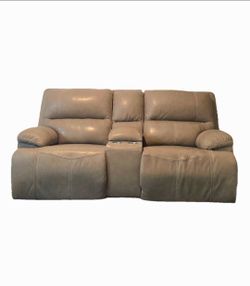 Leather Reclining with Console