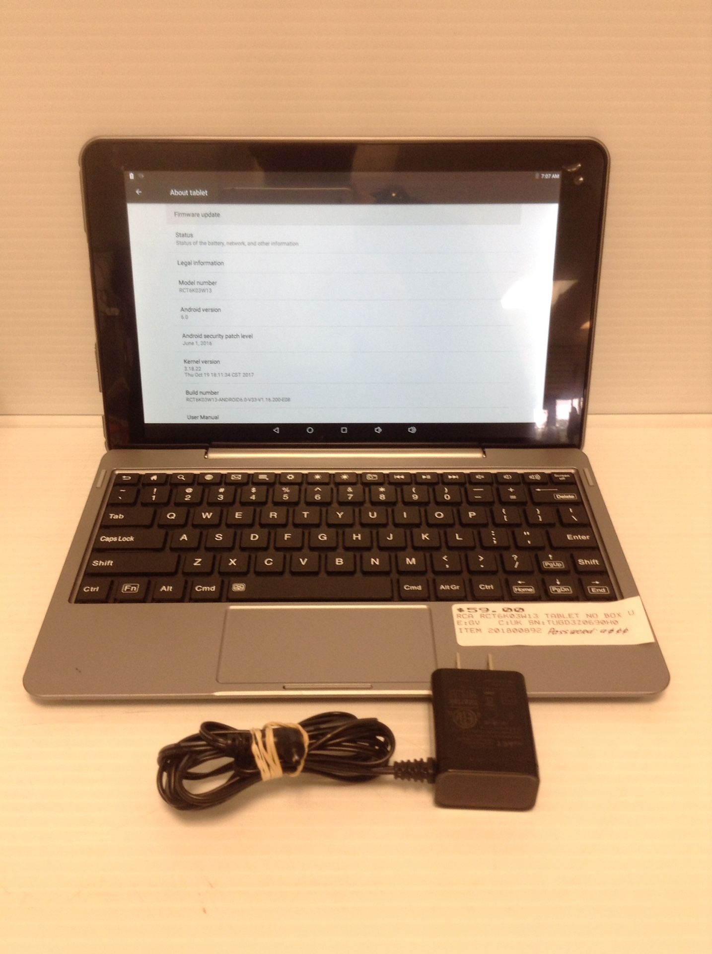 Tablet rca rct6k03w13 as new factory reset, c: uk