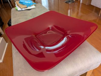 Red Square Decorative Bowl