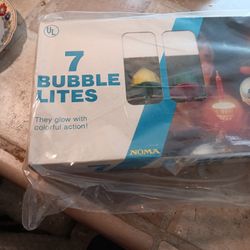 Vintage Noma Party Lights 7 Bubble Lites 