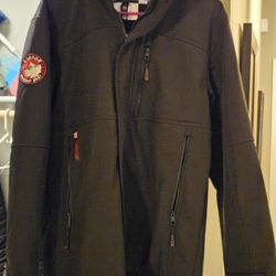 Canada Weather Gear Jacket Black Softshell Hooded