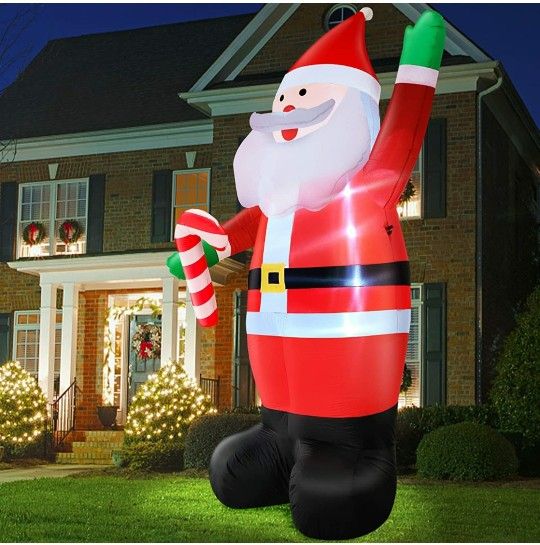 TURNMEON 12 Foot Super Giant Christmas Inflatable Santa Claus Christmas ...