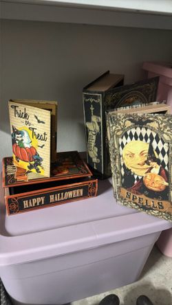 Halloween faux books-storage