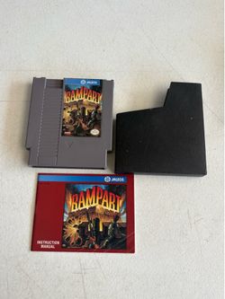 Nintendo NES Rampart game with manual