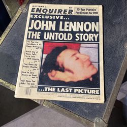 National Enquirer John Lennon, December 30, 1980 complete clean
