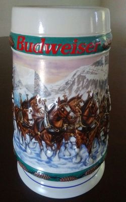 Budweiser Clydesdale Christmas Stein