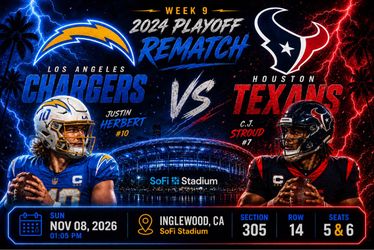 LA Chargers vs Houston Texans NFL Tickets
