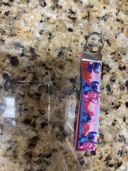 Angel and stitch key fob