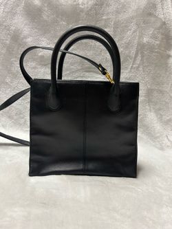 Small black Giani Bernini gold hardware purse shoulder hand bag cross body