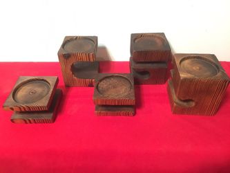 Five Funky Jigsaw Candle Holders