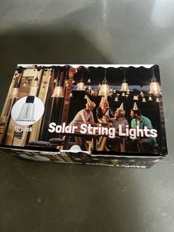 Solar String Lights for Outside,30FT Outdoor String Lights Waterproof, Shatterproof Edison Bulb, LED Hanging Christmas Lights Indoor with USB Port&Rem