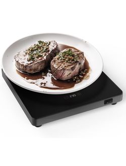 Food Warmer Electric Server Warming Tray, 6 Temperature Control, Hot Plate,Portable 