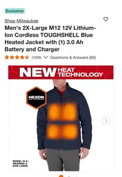 Shop Milwaukee Men's Large M12 12-Volt Lithium-Ion Cordless Black Heated Jacket Hoodie Kit Questions & Answers (22)