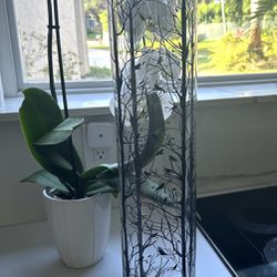 Tall Glass Vase Or Just Decorative Piece 